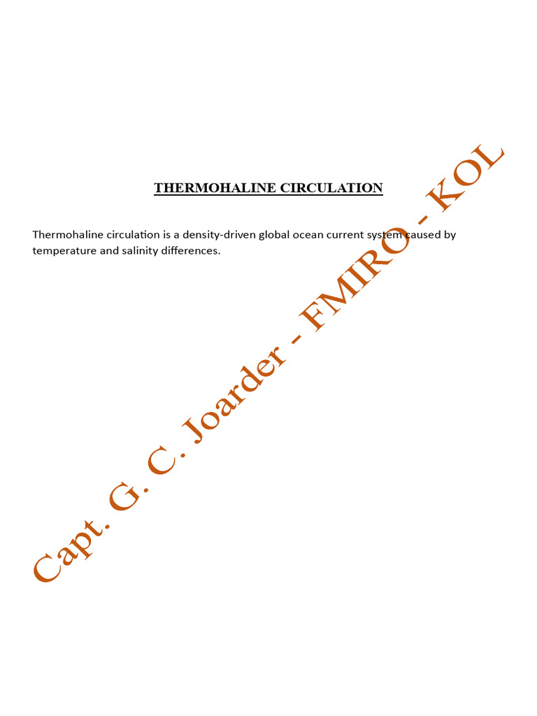 Thermohaline Circulation | PDF