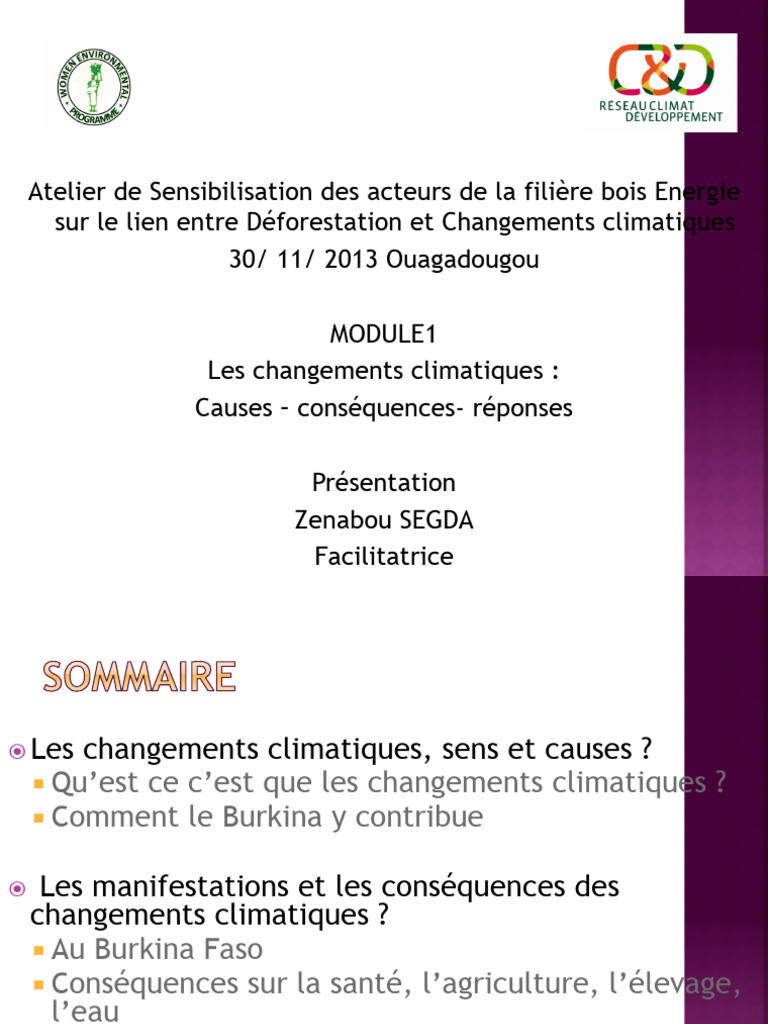 Comprendre Les Changements Climatiques Causes Et Conséquences | PDF ...