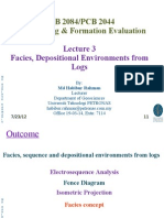 Lecture3 - Facies Depositional Env From Logs