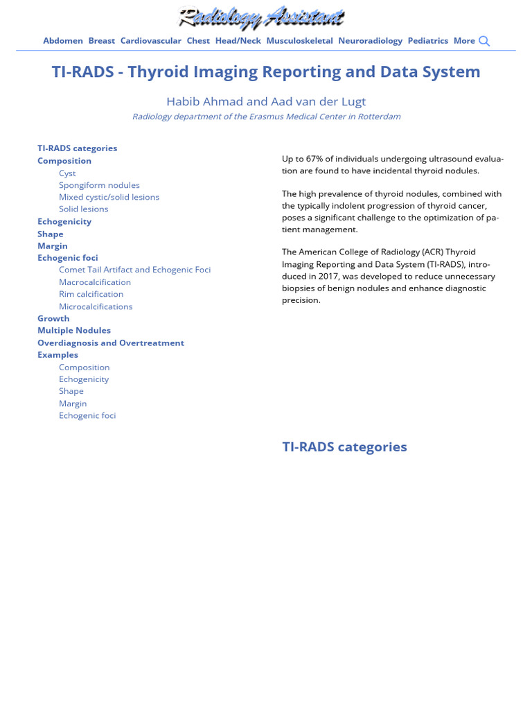 The Radiology Assistant - TI-RADS - Thyroid Imaging Reporting and Data ...