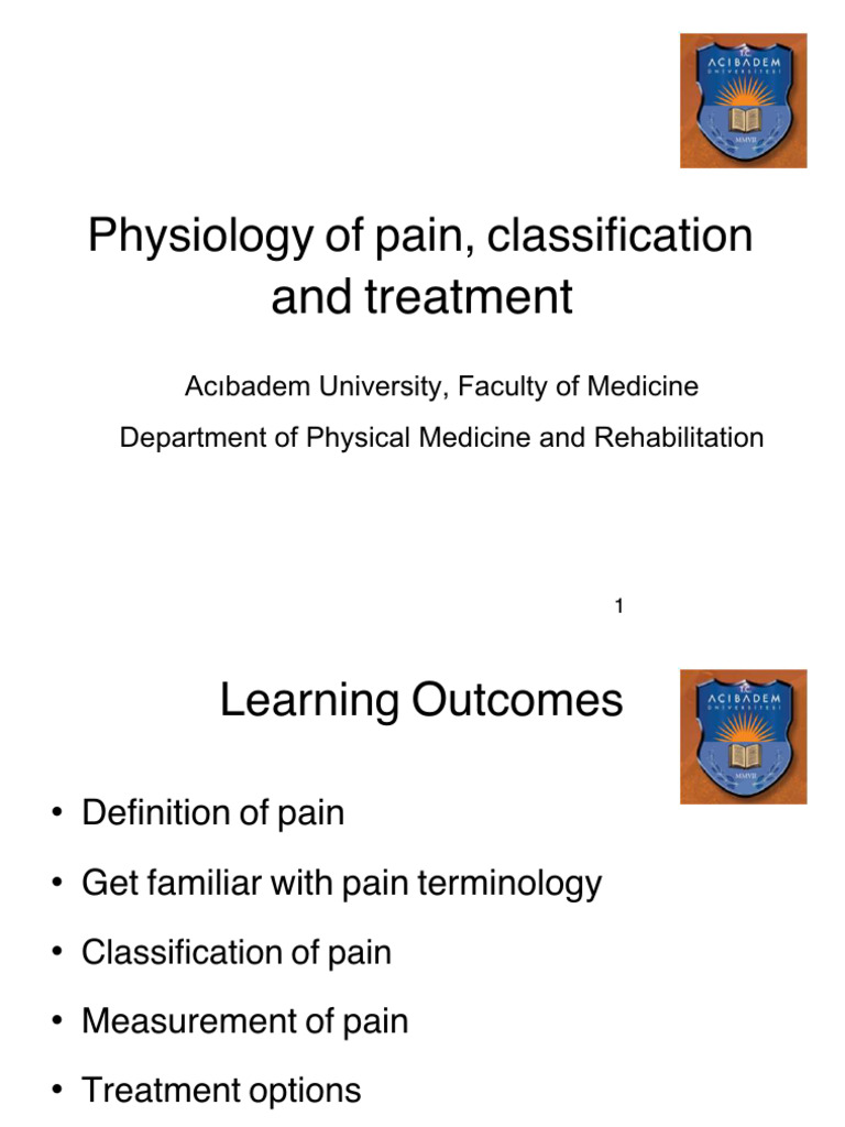 Pain, Classification and Treatment | PDF