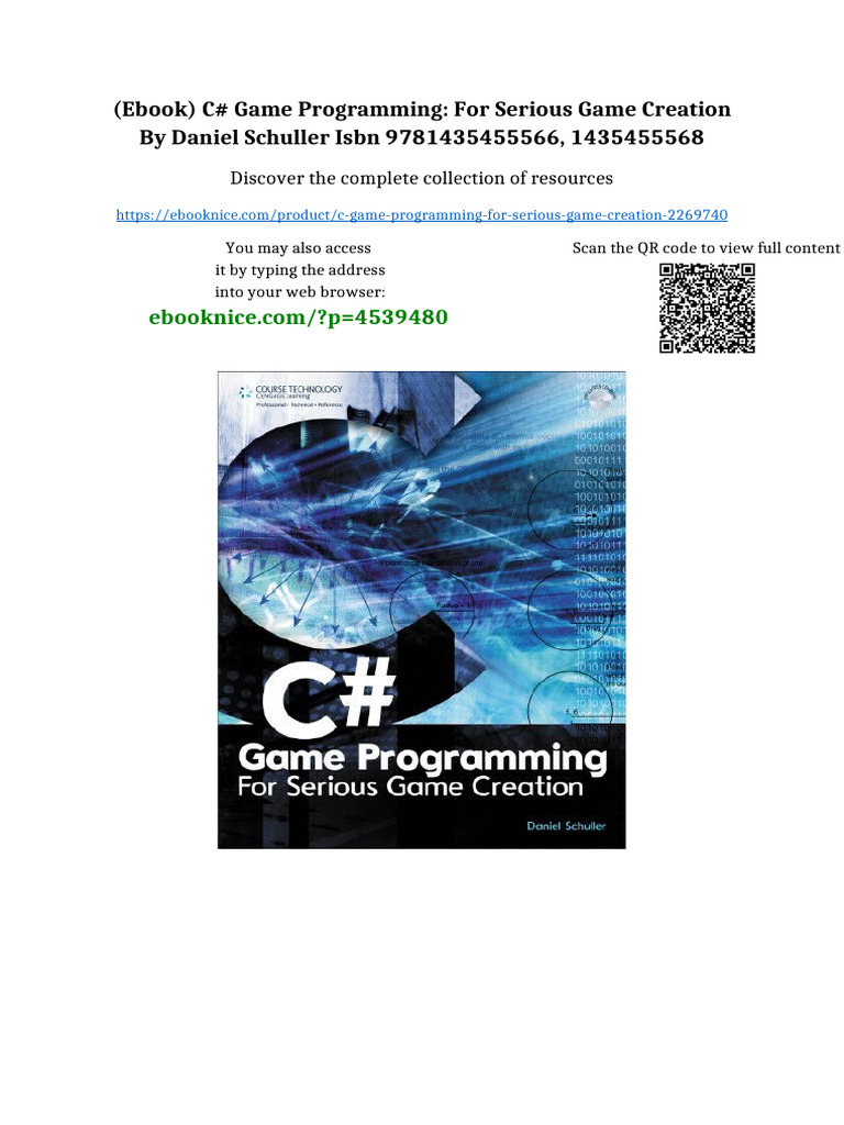 (Ebook) C# Game Programming: For Serious Game Creation by Daniel ...