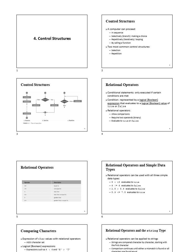 NMLT 04 | PDF | Boolean Data Type | Control Flow