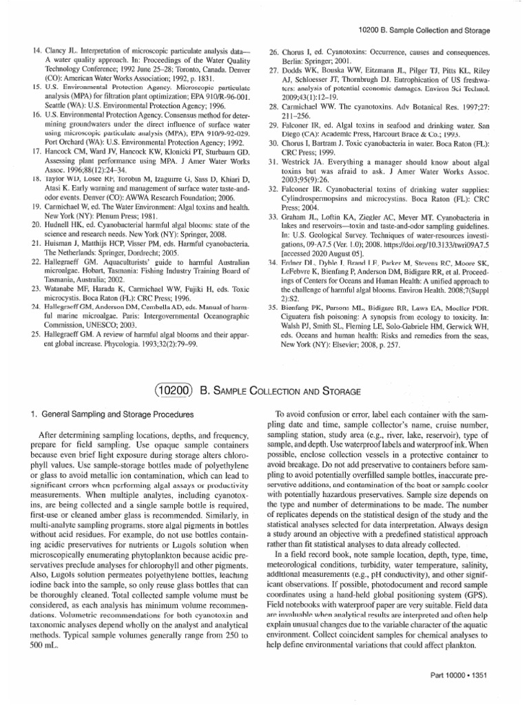SMEWW 24th 2023 - 10200B | PDF