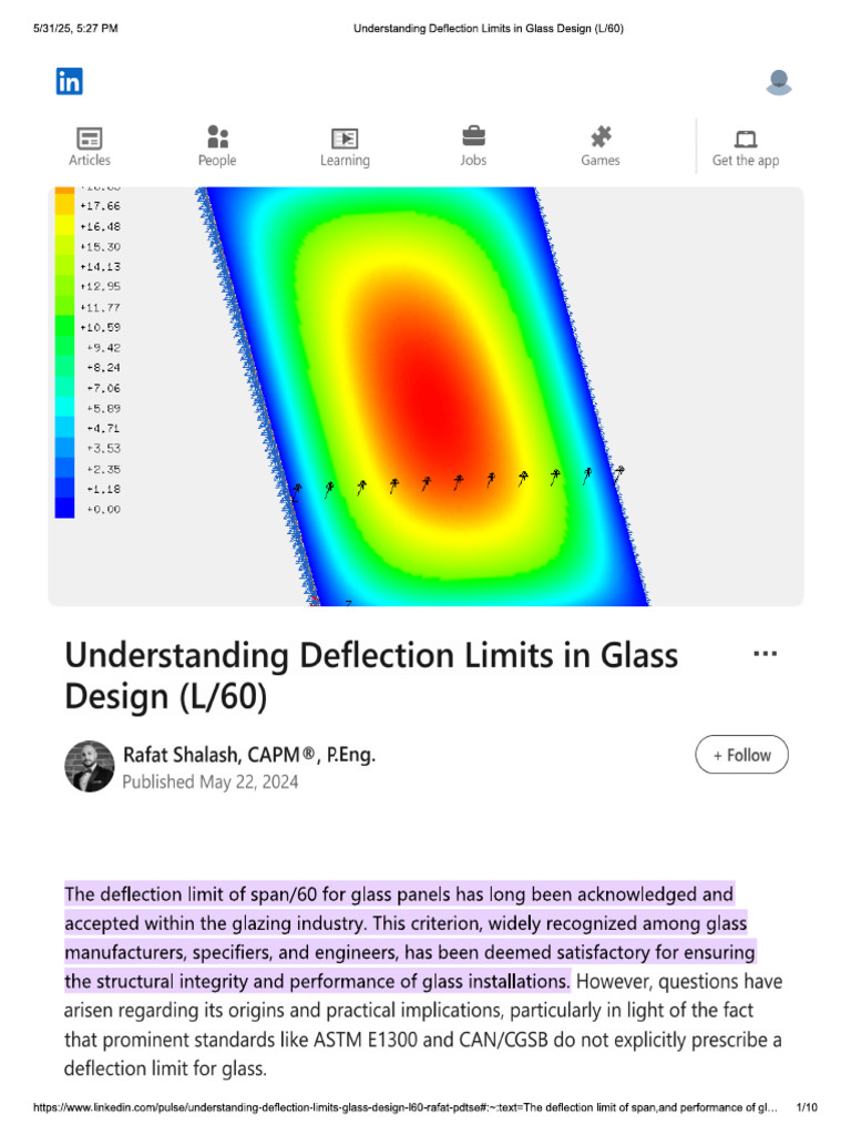 Understanding Deflection Limits in Glass Design (L - 60) | PDF | Chess