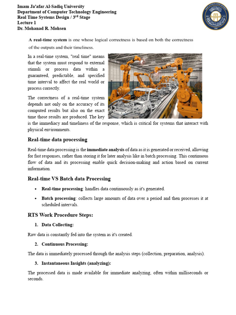 25RTS 1 | PDF | Real Time Computing | Operating System