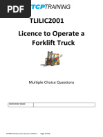 Forklift Test Questions and Answers PDF | PDF | Forklift | Occupational ...