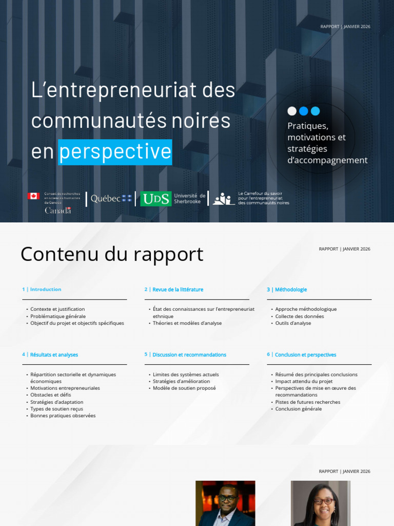 L'entrepreneuriat Des Communautés Noires en Perspective | PDF ...