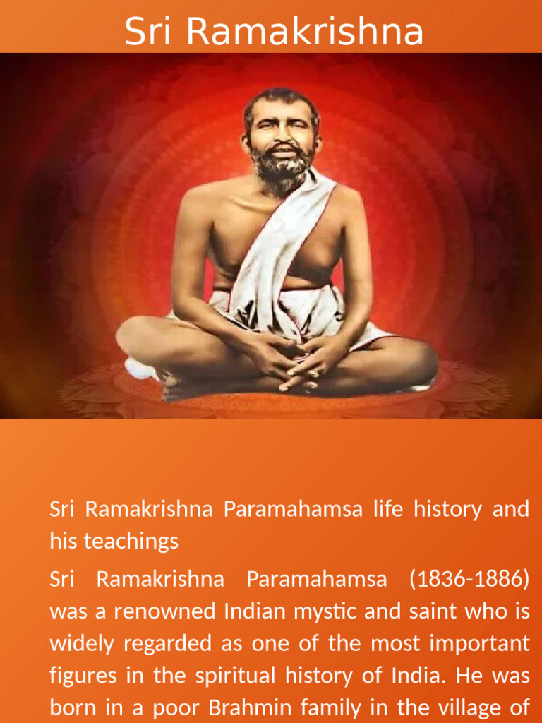 10.sri Ramakrishna Paramahamsa Life History and His Teachings | PDF