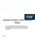 Jubilee Garden Information Night