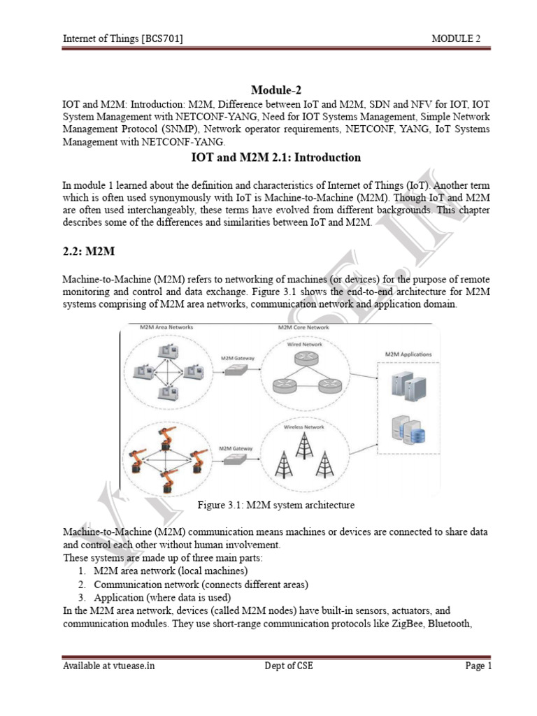 Vtuease - in IOT (BCS701) Module 2 | PDF | Computer Network | Internet ...