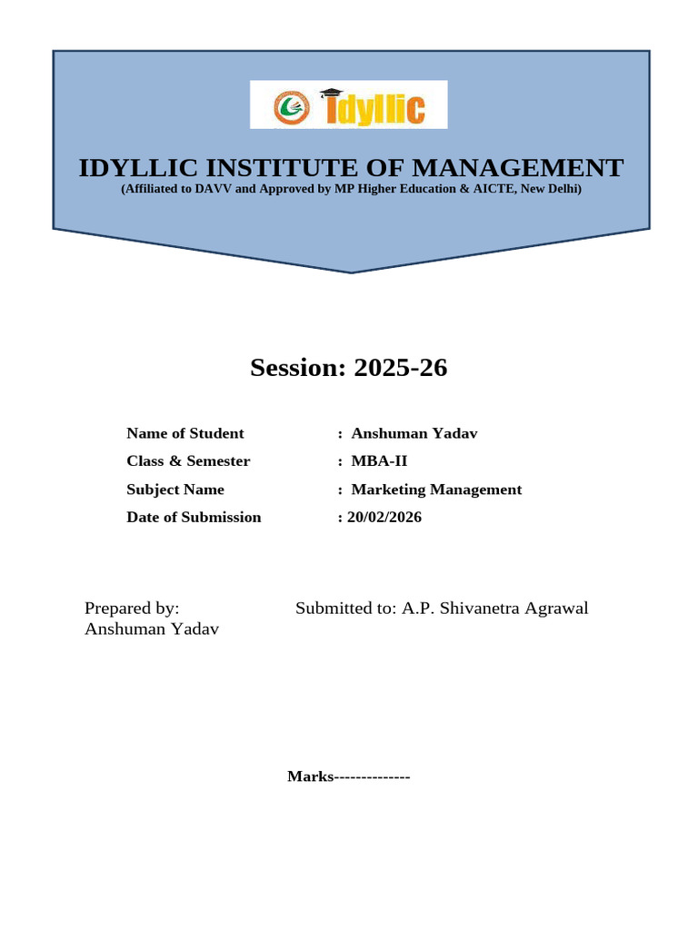 Assignment Format - MBA II | PDF