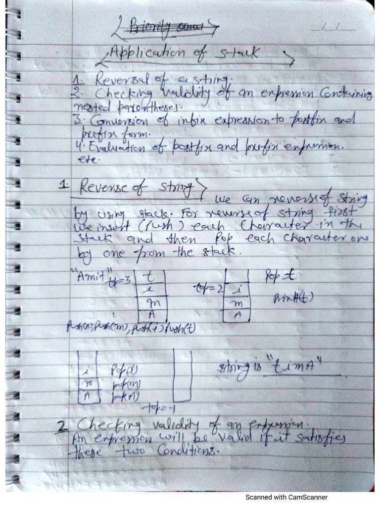 Application of Stack and ADT | PDF