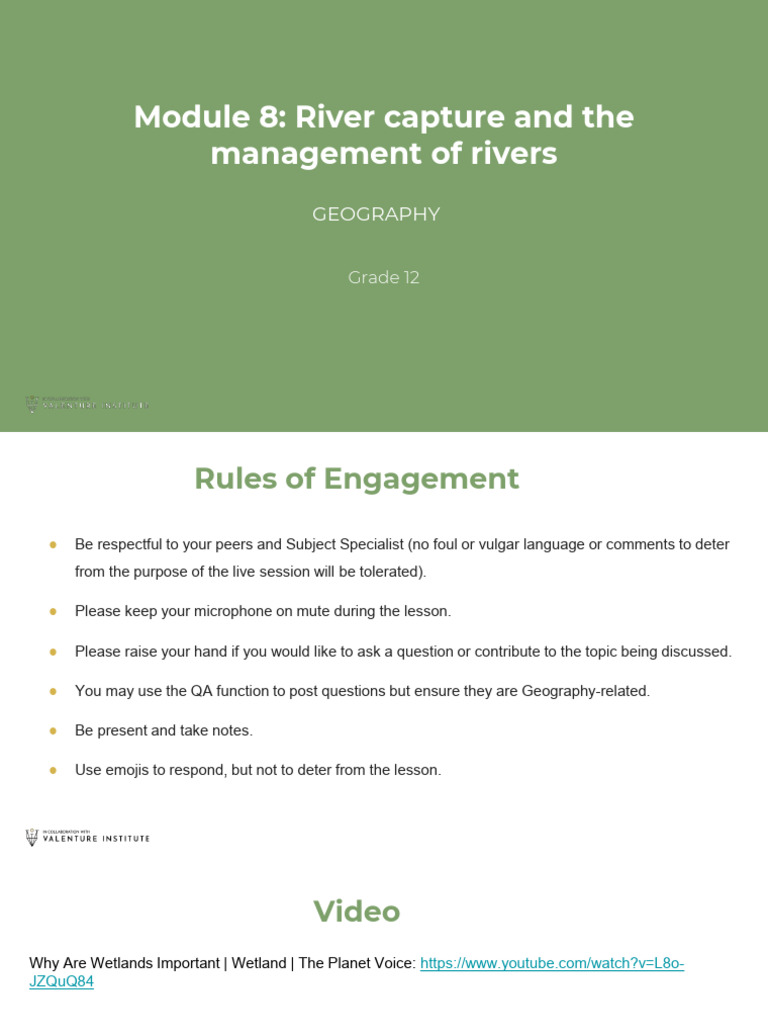 Grade 12 Geography Module 8 AMA Lesson | PDF | River | Wetland