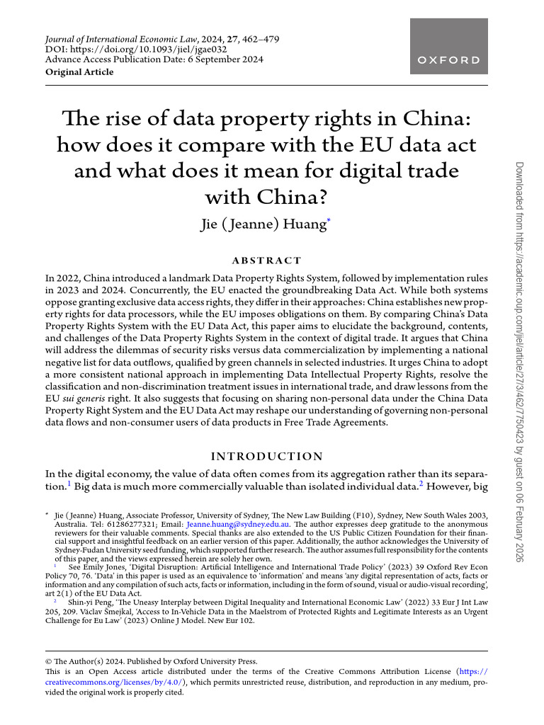 The Rise of Data Property Rights in China How Does It Compare With the ...