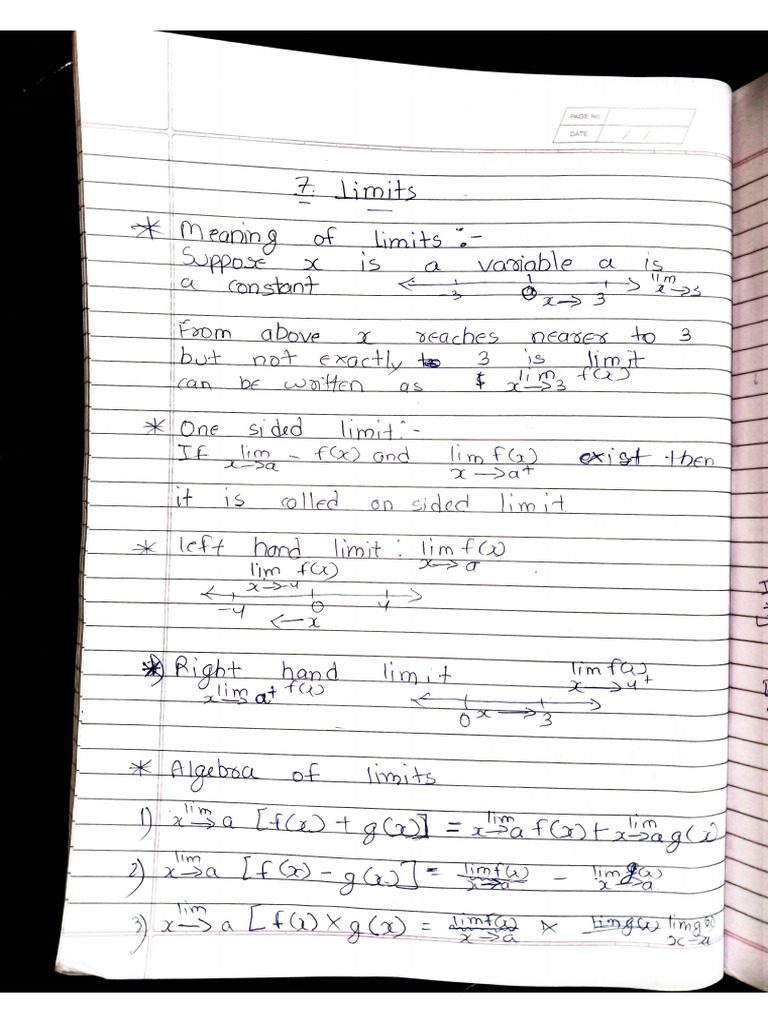 Maths 2 CHP 7 Limits | PDF