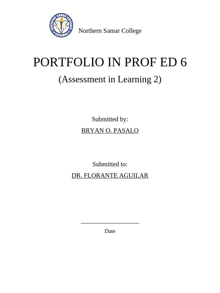 Portfolio in Prof Ed 6 | PDF | Educational Assessment | Learning