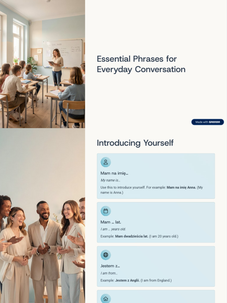 Essential Phrases For Everyday Conversation | PDF