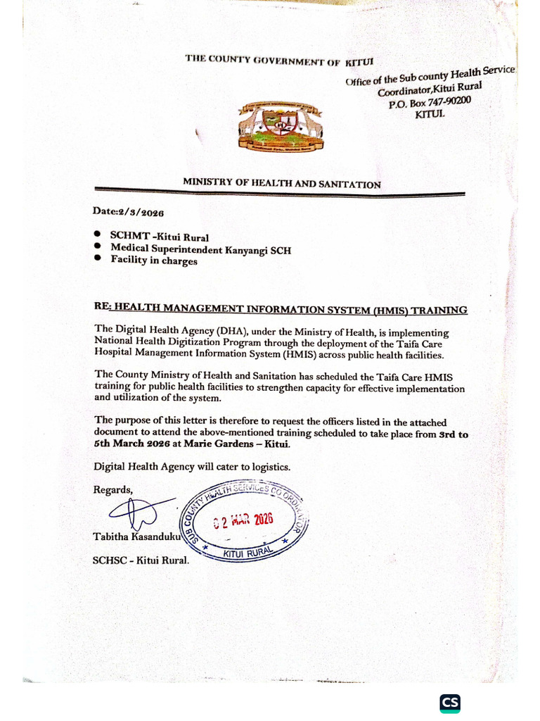 Training Letter | PDF