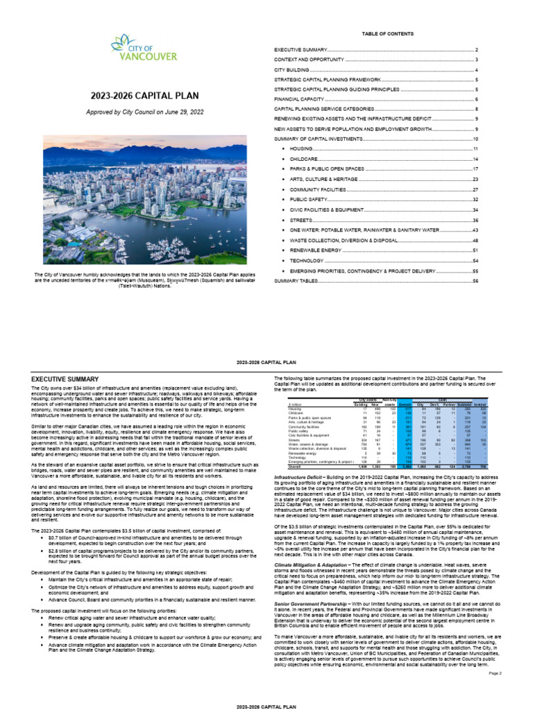 2023 2026 Capital Plan | PDF | Debt | Infrastructure