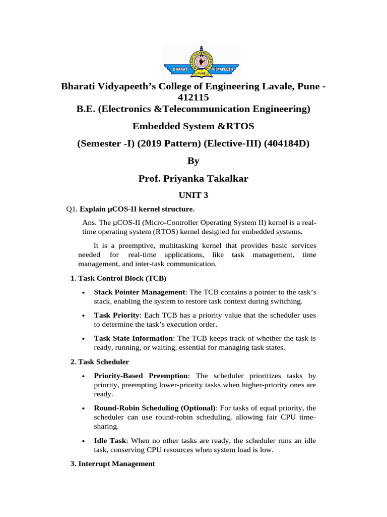 UNIT 3 Esrtos | PDF | Scheduling (Computing) | Computing