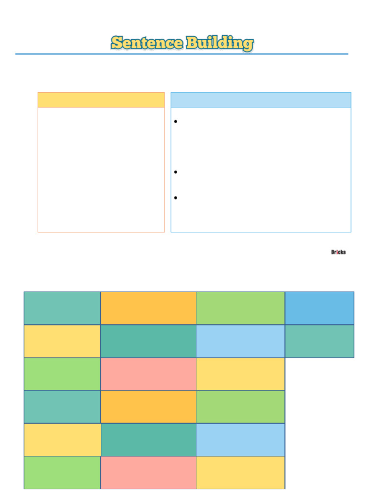 Bricks Reading 40_L3_Sentence Building_Unit 01 | PDF