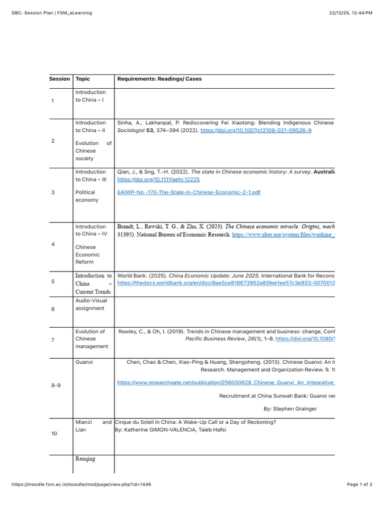 DBC Session Plan | PDF