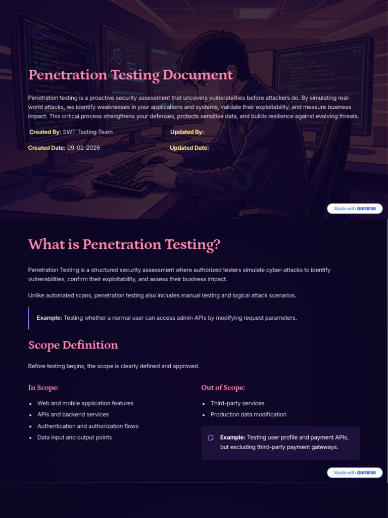 Penetration Testing Document | PDF | Penetration Test | Http Cookie