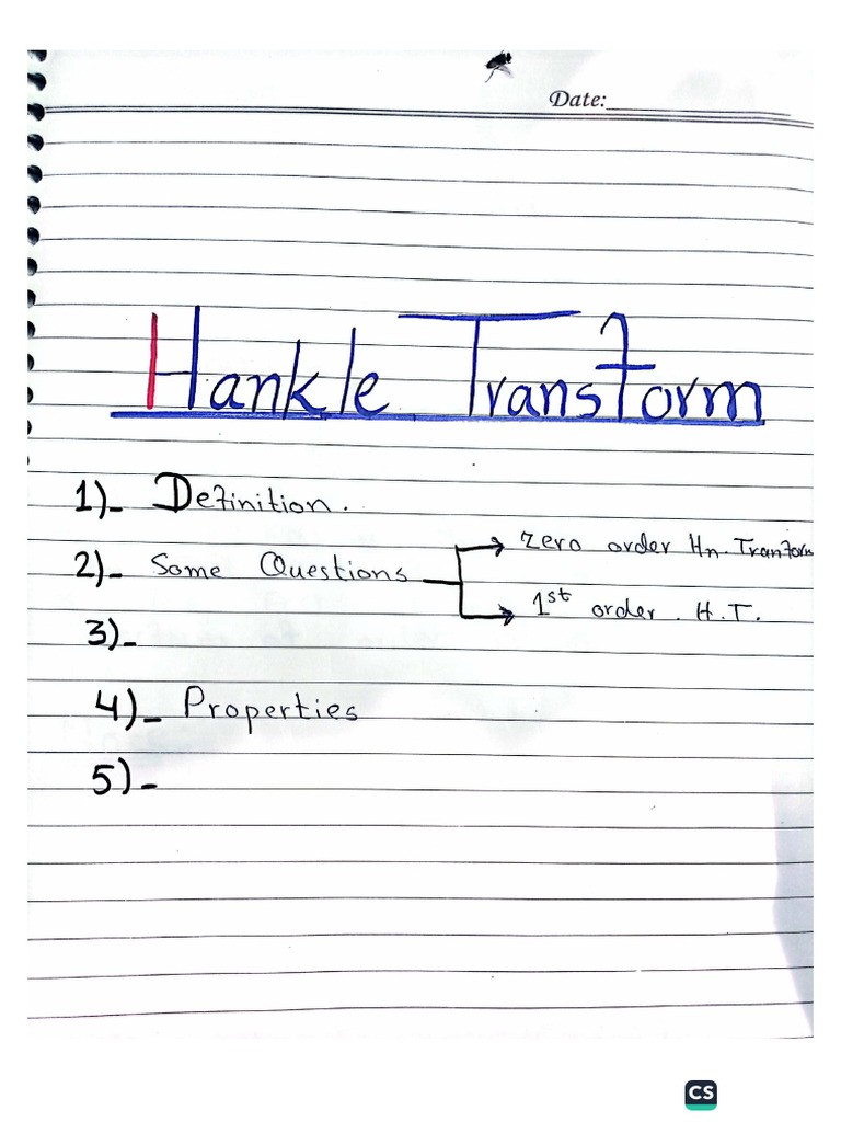 Hankel Transform Notes | PDF