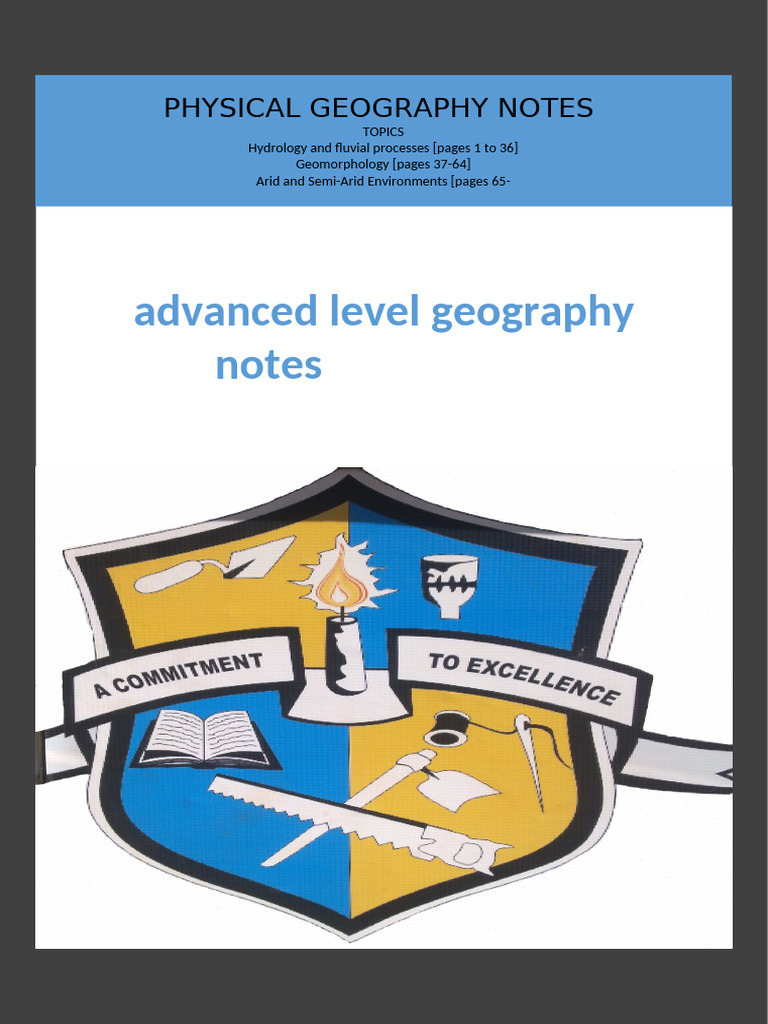 A Level Geography Notes-1 | PDF | Groundwater | Aquifer