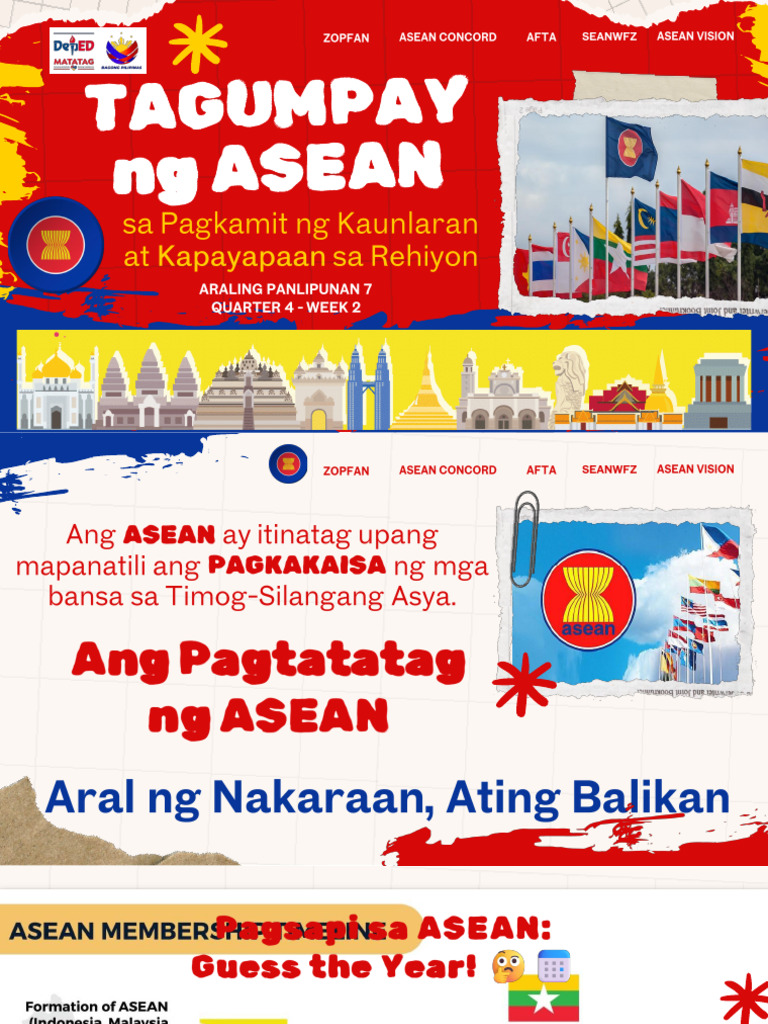 Tagumpay NG ASEAN Sa Pagkamit NG Kaunlaran at Kapayapaan Sa Rehiyon ...