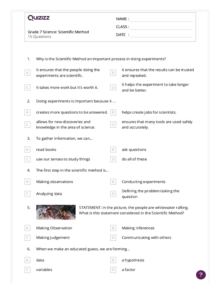 Grade 7 Science - Scientific Method | PDF | Experiment | Scientific Method