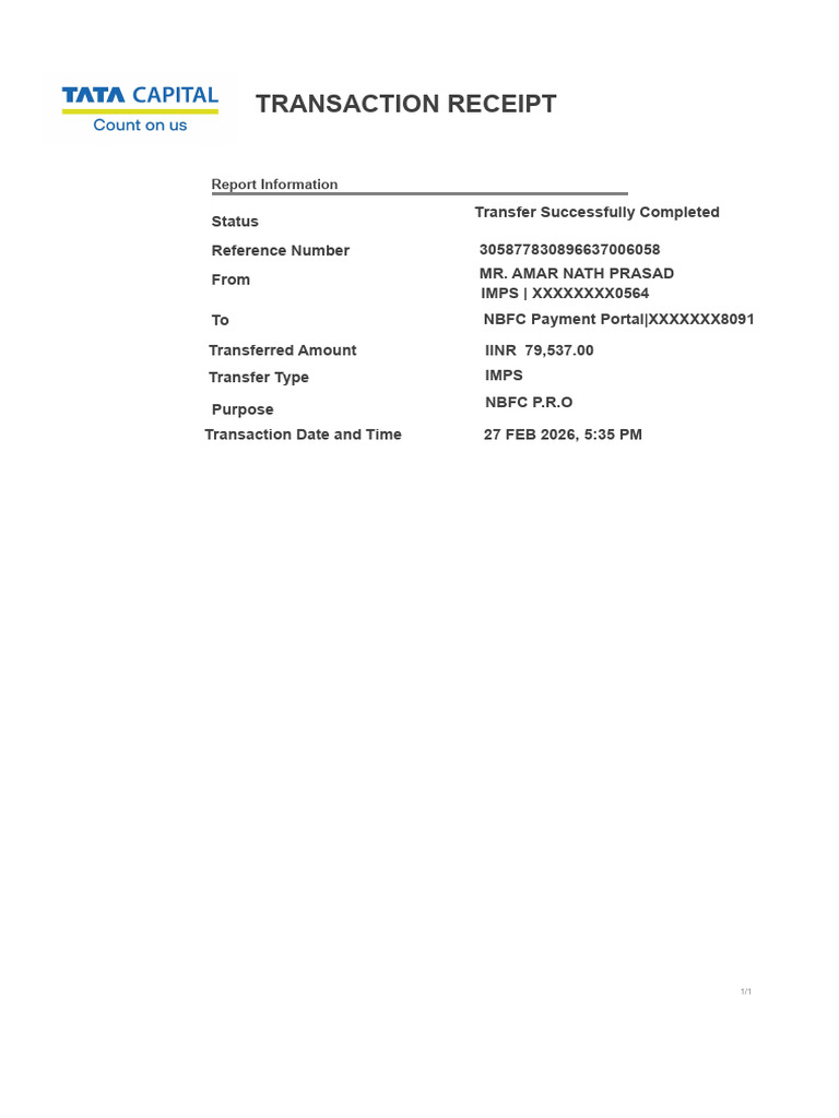 Nbfc Payment Recipt (1) | PDF