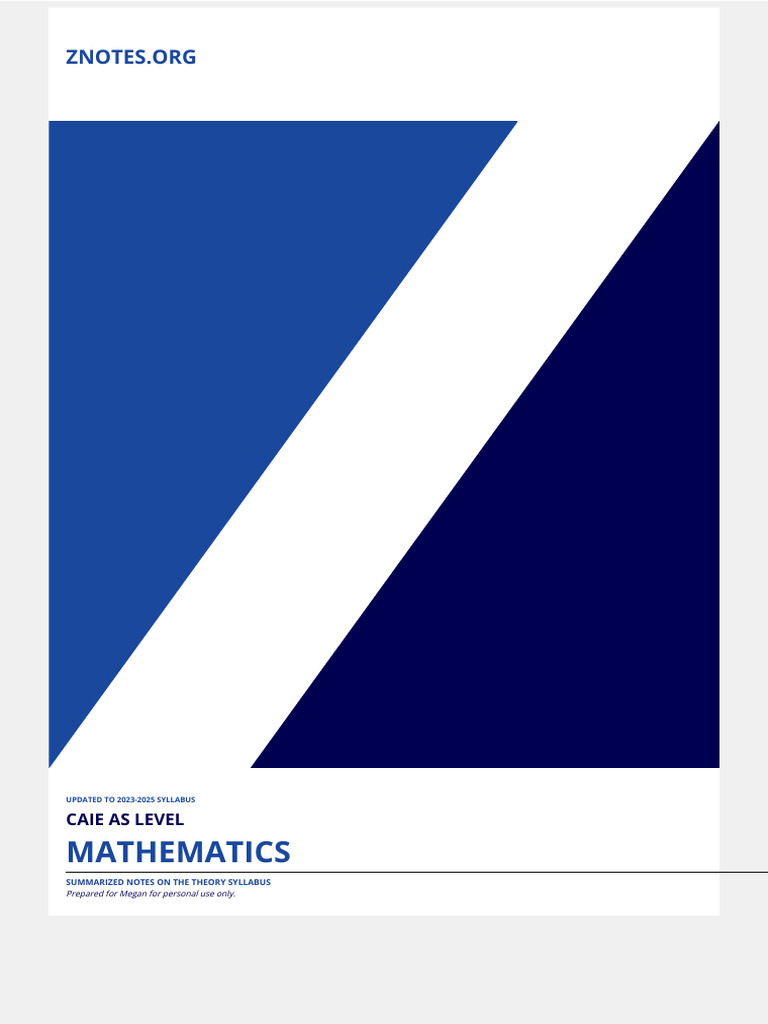 As Mathematics - Statistics 1 Notes | PDF | Quartile | Median