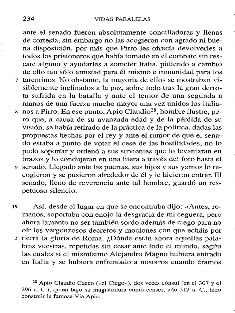 Plutarco. Apio Claudio | PDF