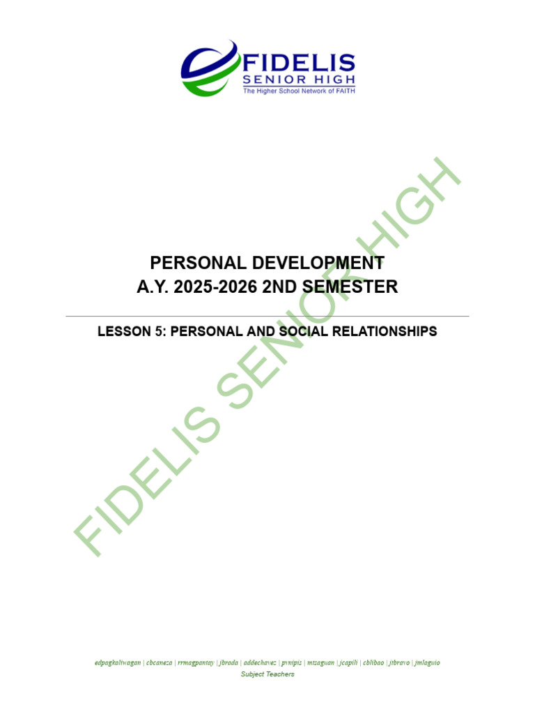 PerDev 5 | PDF | Love | Interpersonal Relationships