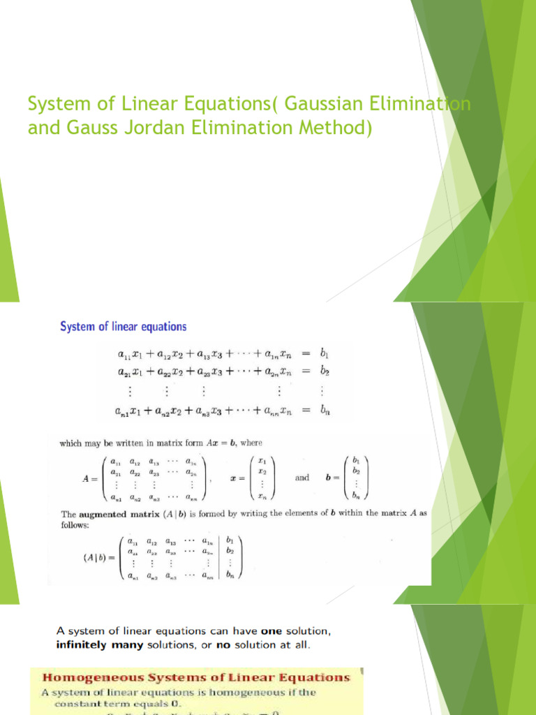 Gaussian & Gauss Jordan | PDF