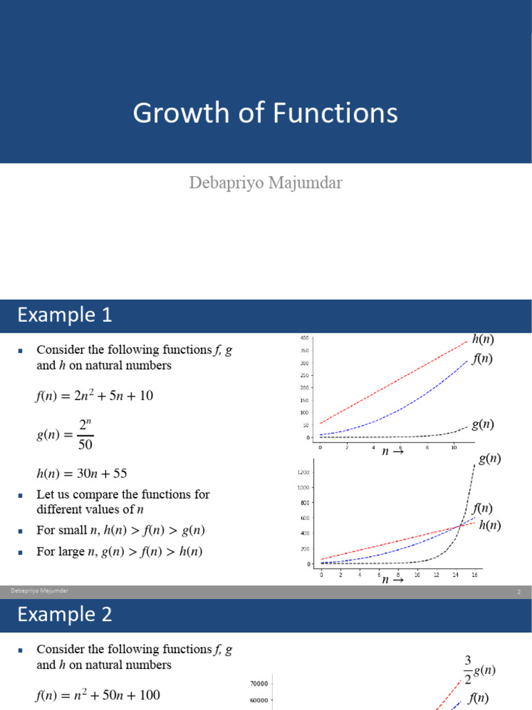 Growth of Functions | PDF | Mathematical Relations | Mathematics Of ...