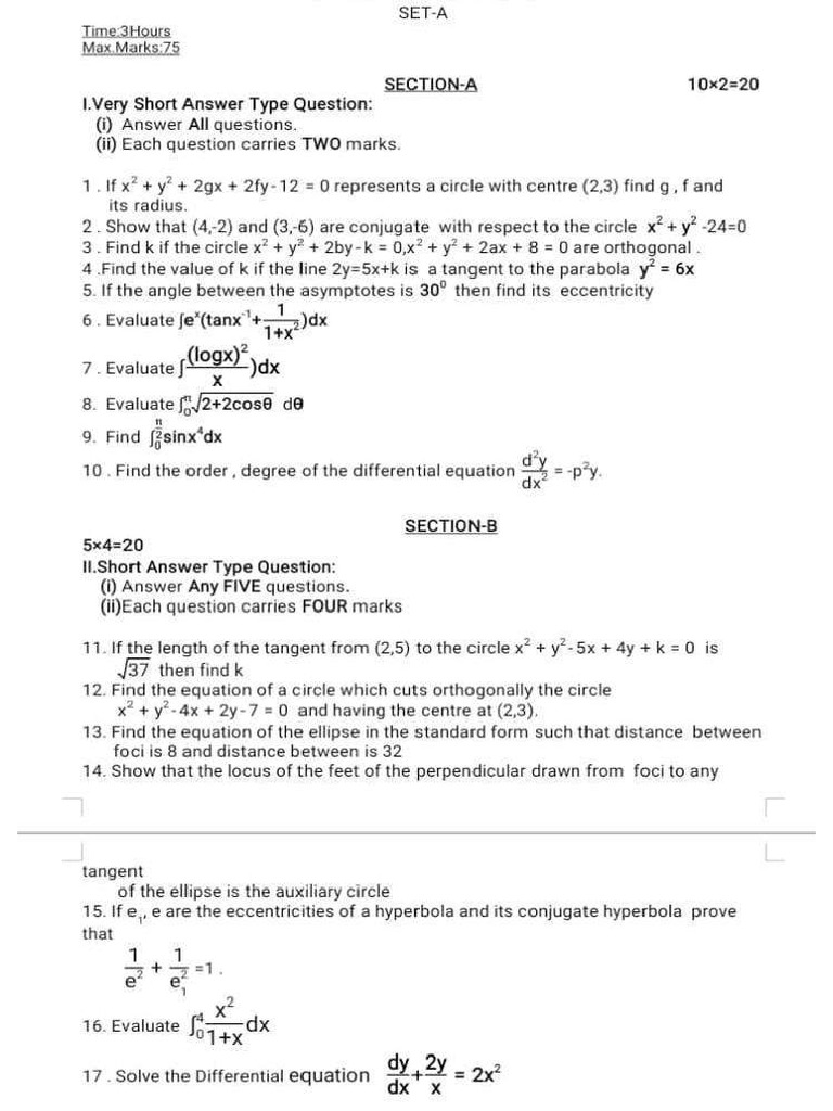 Maths 2B | PDF