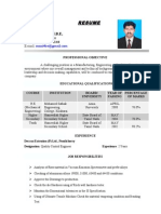 Resume: P.Manikandan.B.E