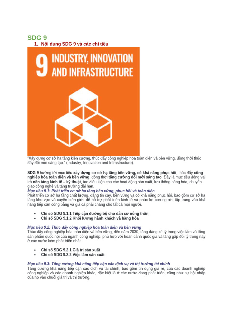 SDG 9 phần 1 | PDF
