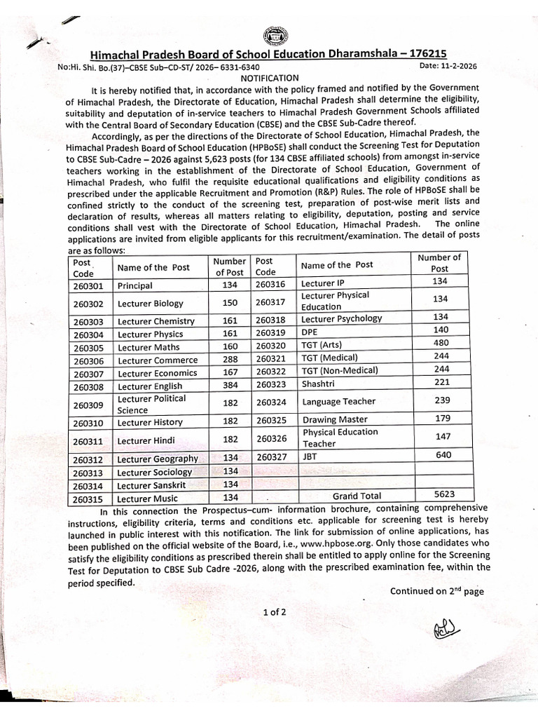 Notification Dated 11-2-2026 | PDF