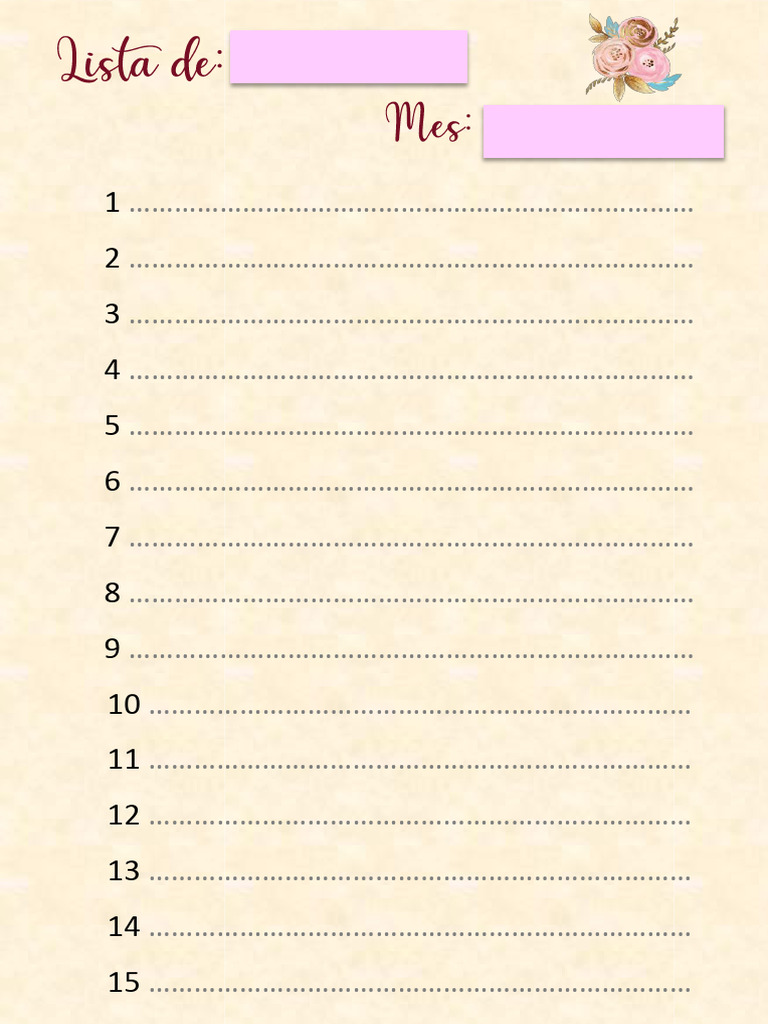 Lista para Notas | PDF