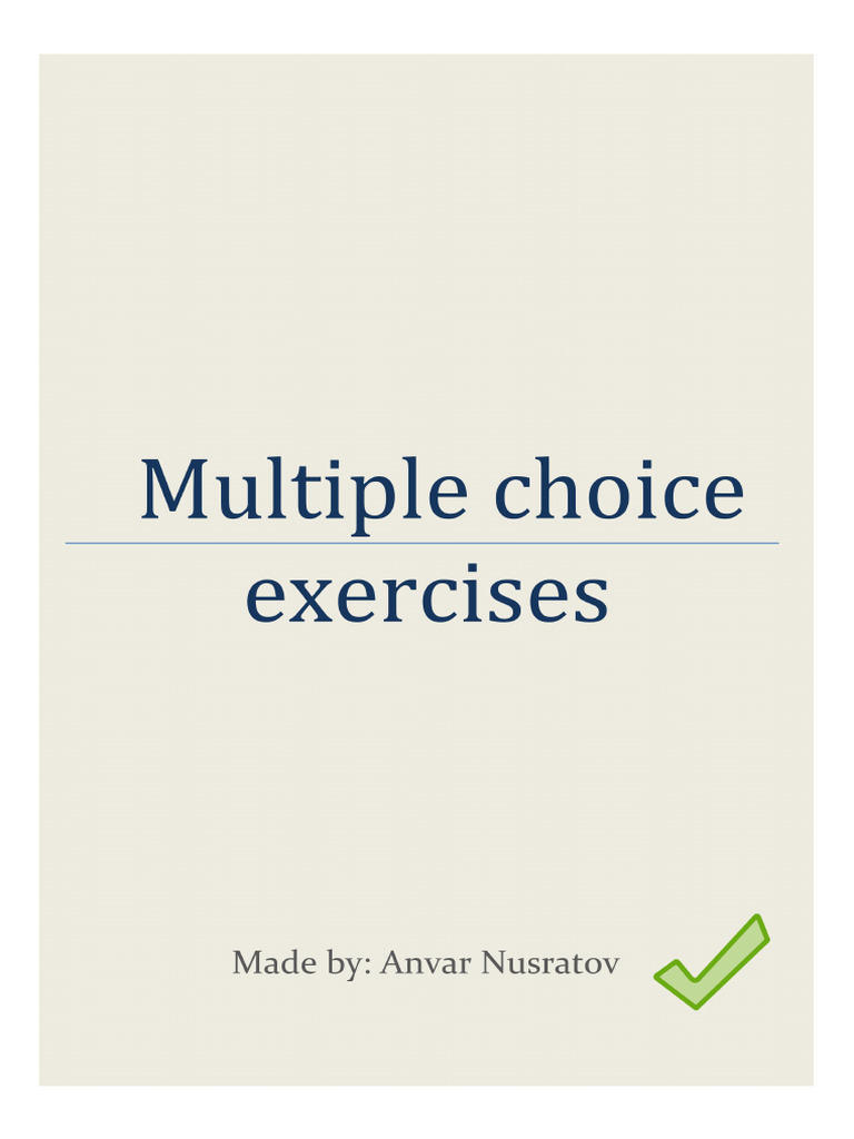 Multiple Choice Exercies | PDF