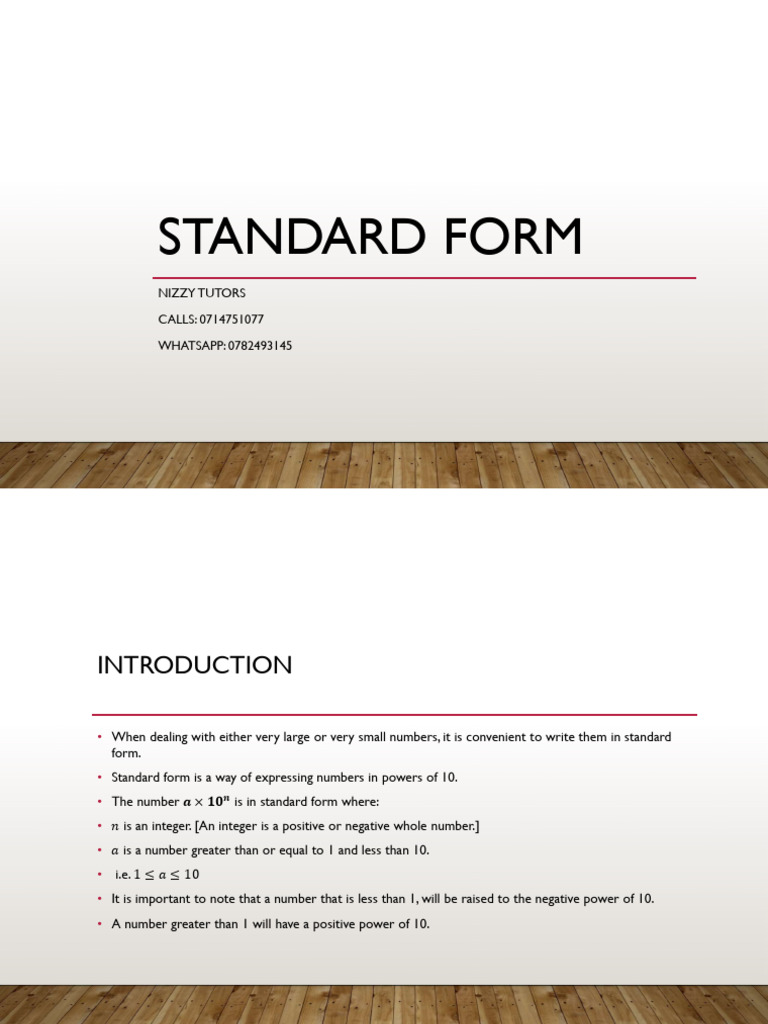 Standard Form | PDF