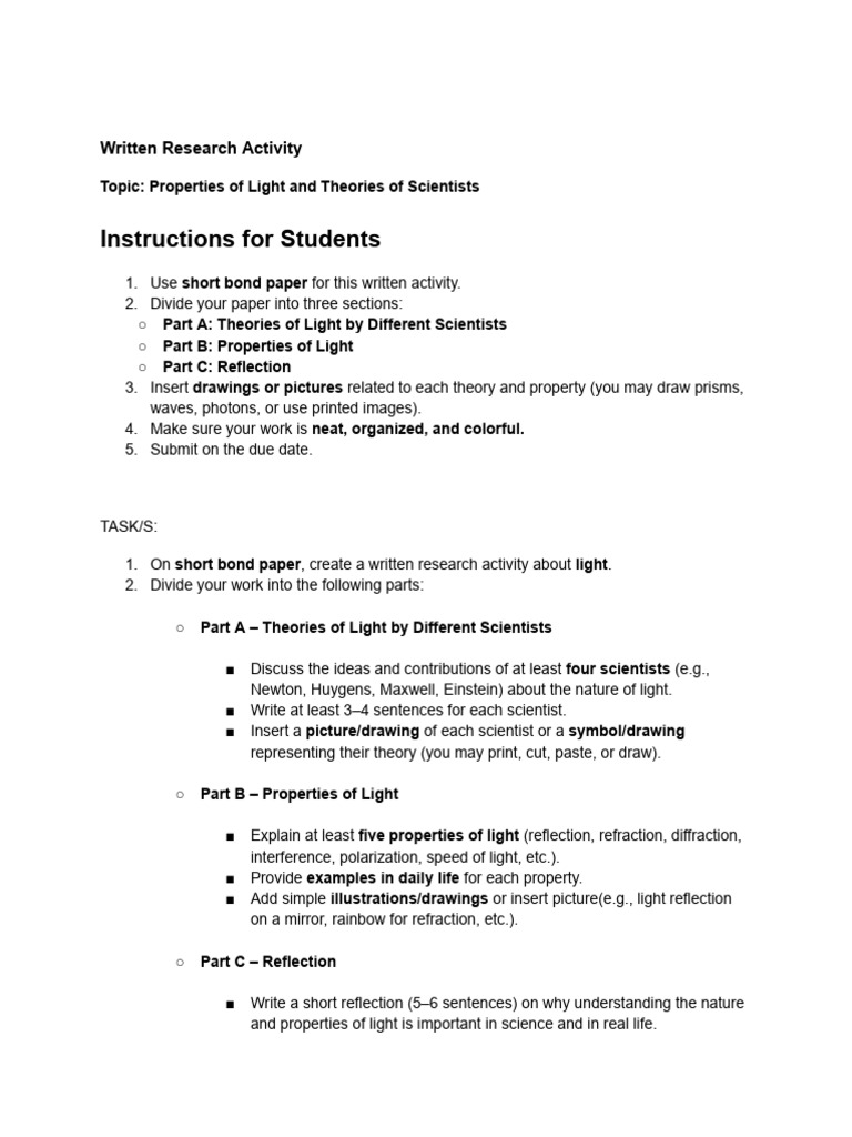 Written Research Activity | PDF