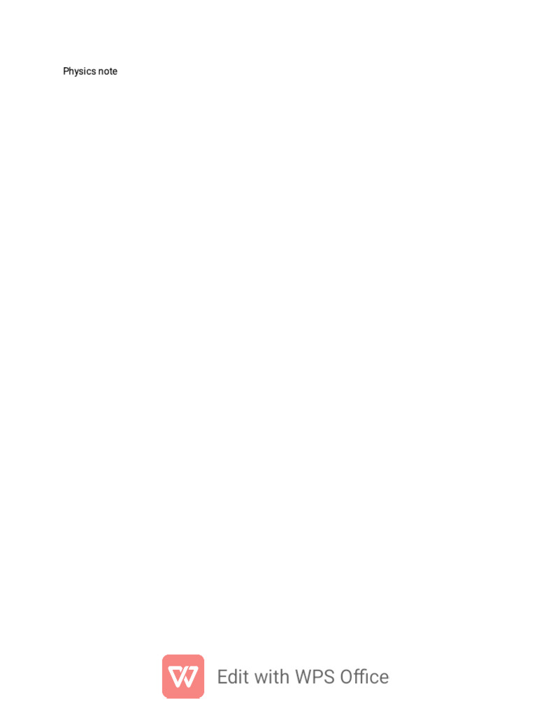Physics Note | PDF