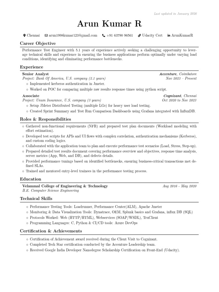 ArunKumarR January2026-1 | PDF | Computer Engineering | Information ...