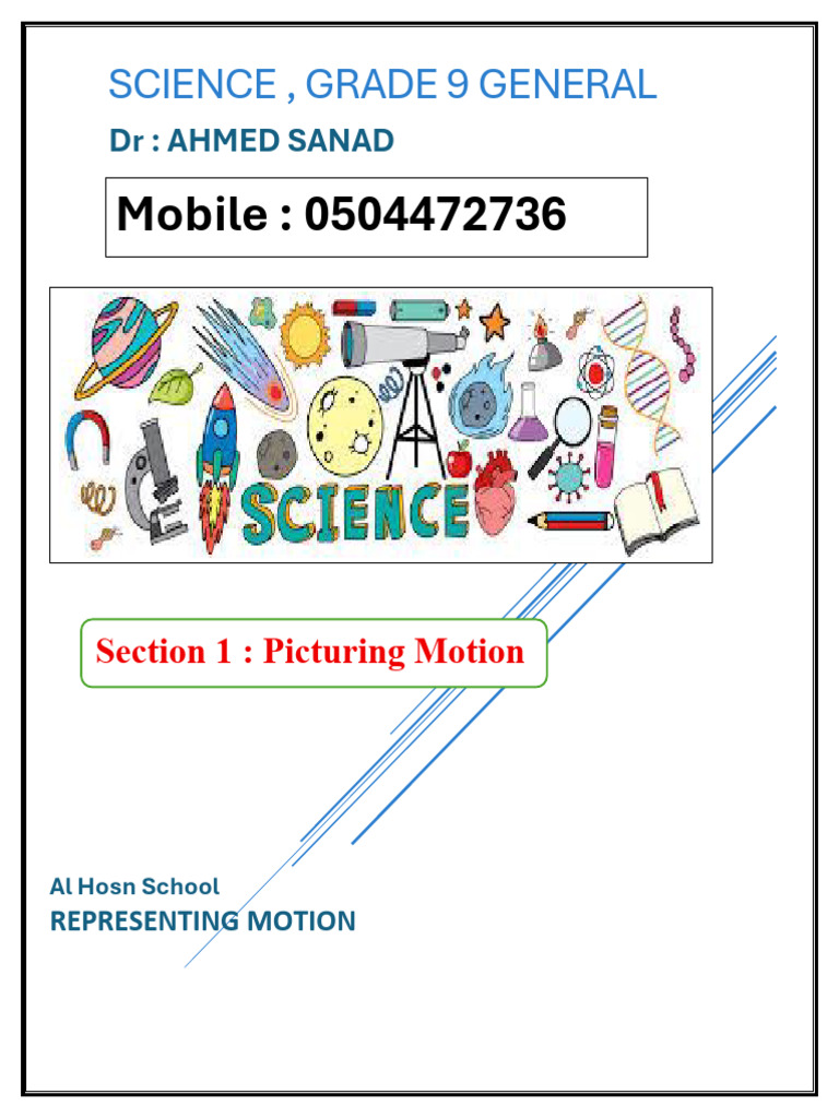 Section 1 Picturing Motion | PDF | Time | Physics