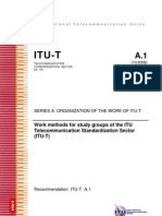 Itu-T: Work Methods For Study Groups of The ITU Telecommunication Standardization Sector (ITU-T)